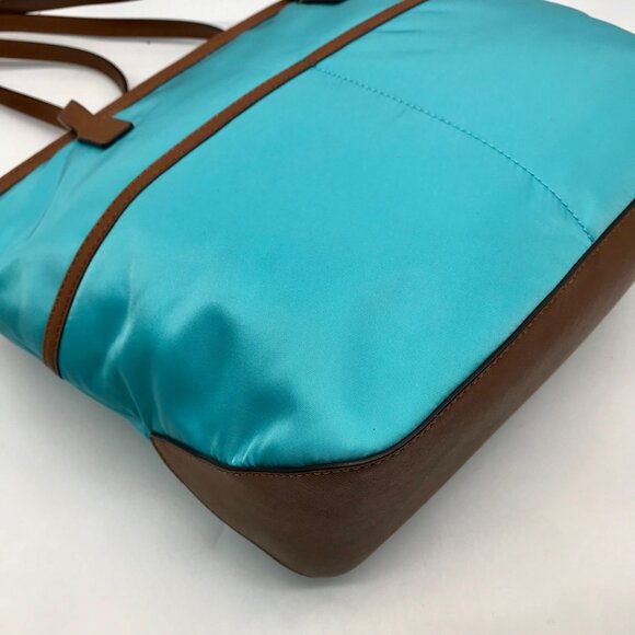 Michael Kors Blue Nylon & Leather Pocket Tote - Picture 9 of 10